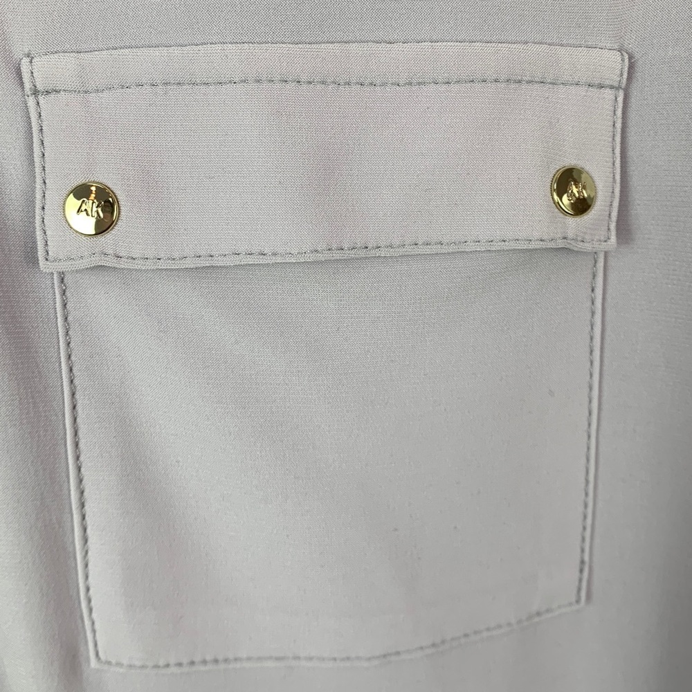 Anne Klein Lavender Women's Top with Gold Accents - Picture 6 of 7